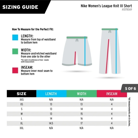 NWT Nike Women’s league knit III short Size Large - Picture 5 of 6